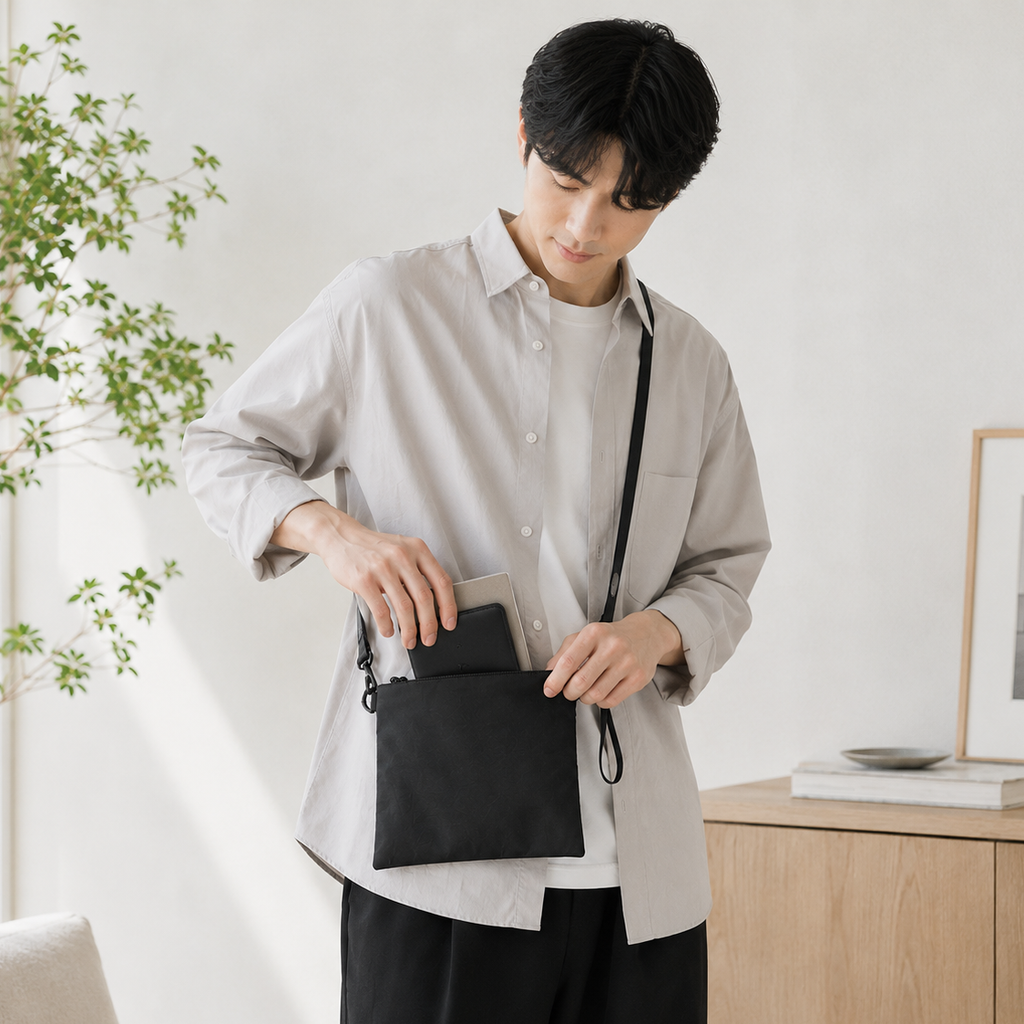 Minimal Flat Sling Bag