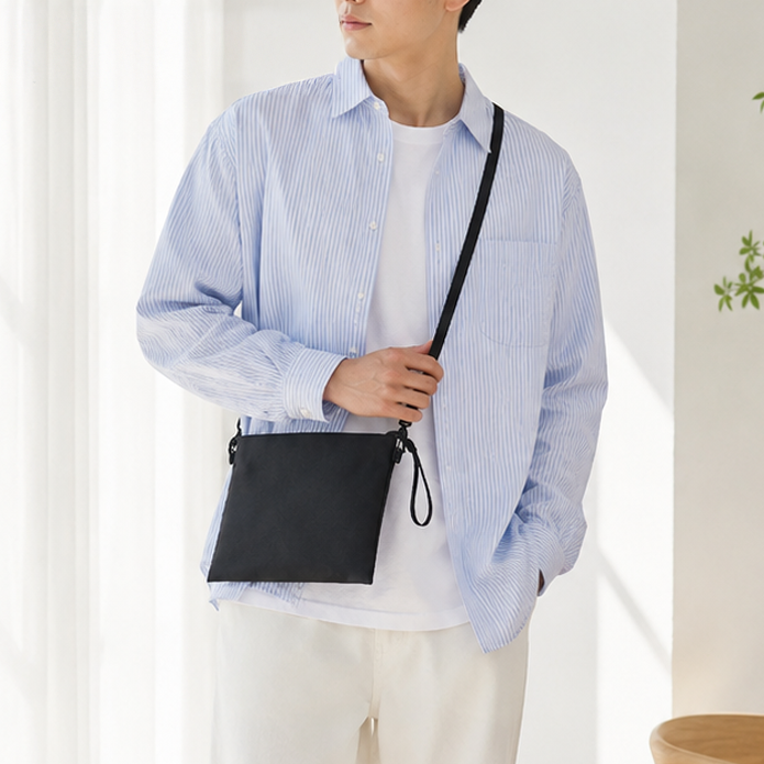 Minimal Flat Sling Bag