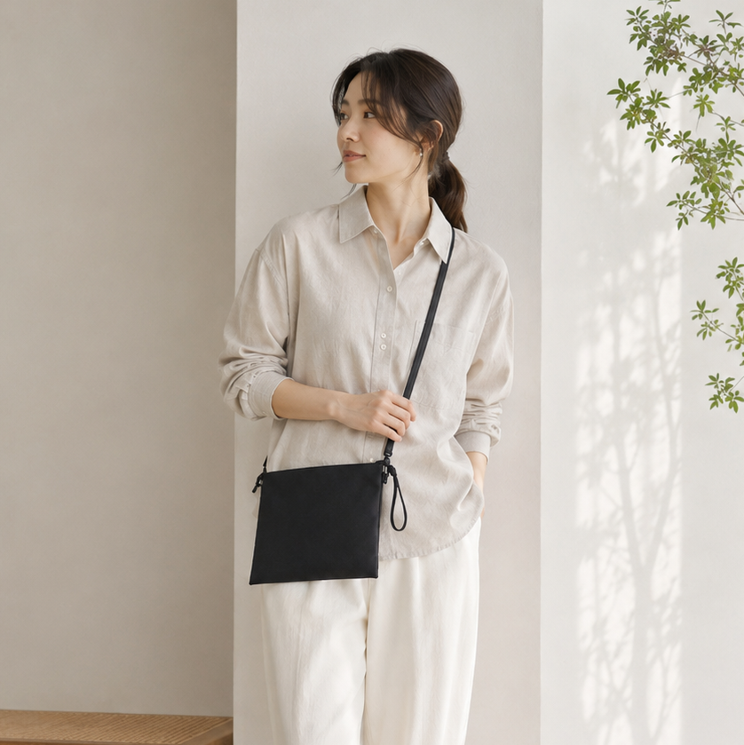 Minimal Flat Sling Bag