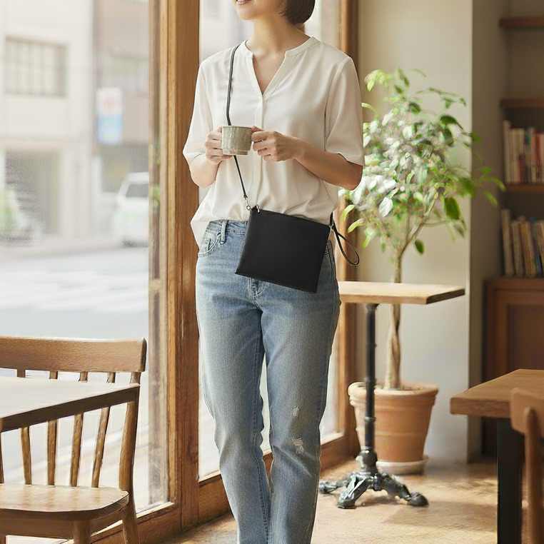 Minimal Flat Sling Bag