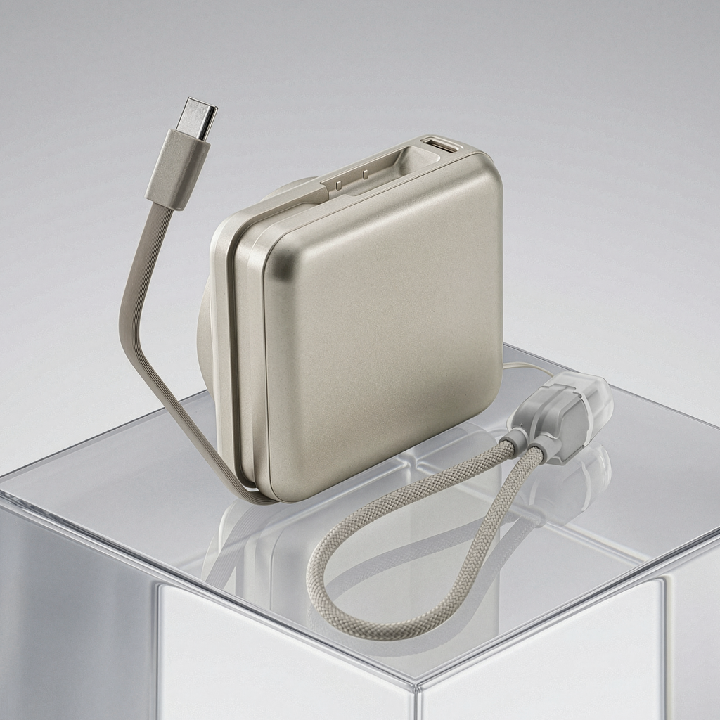 Compactus 10 Wireless Powerbank with Built-in Cable