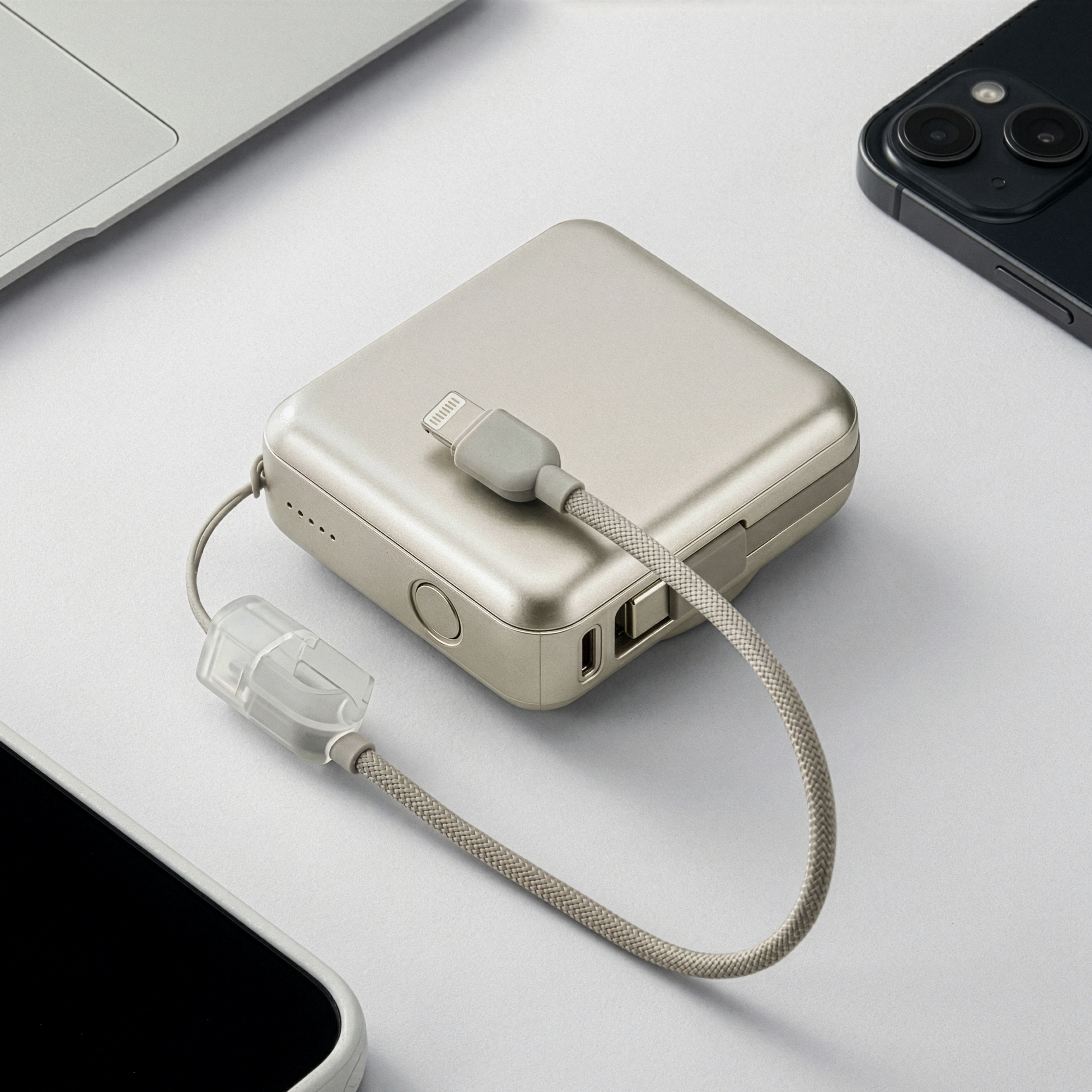 Compactus 10 Wireless Powerbank with Built-in Cable