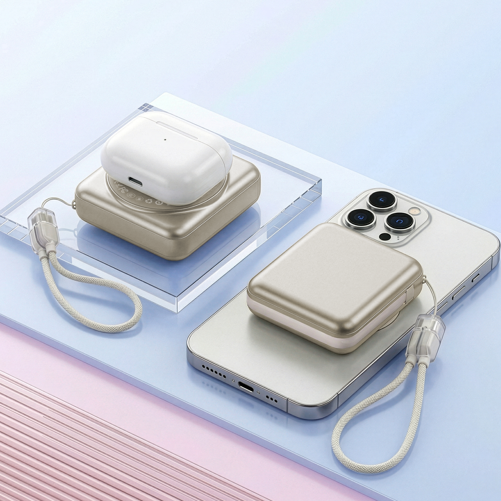 Compactus 10 Wireless Powerbank with Built-in Cable