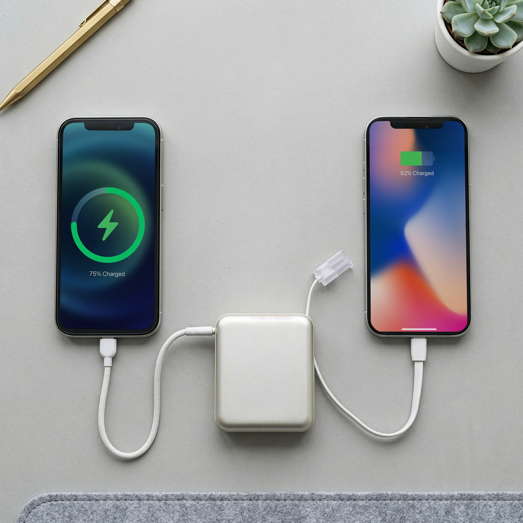 Compactus 10 Wireless Powerbank with Built-in Cable