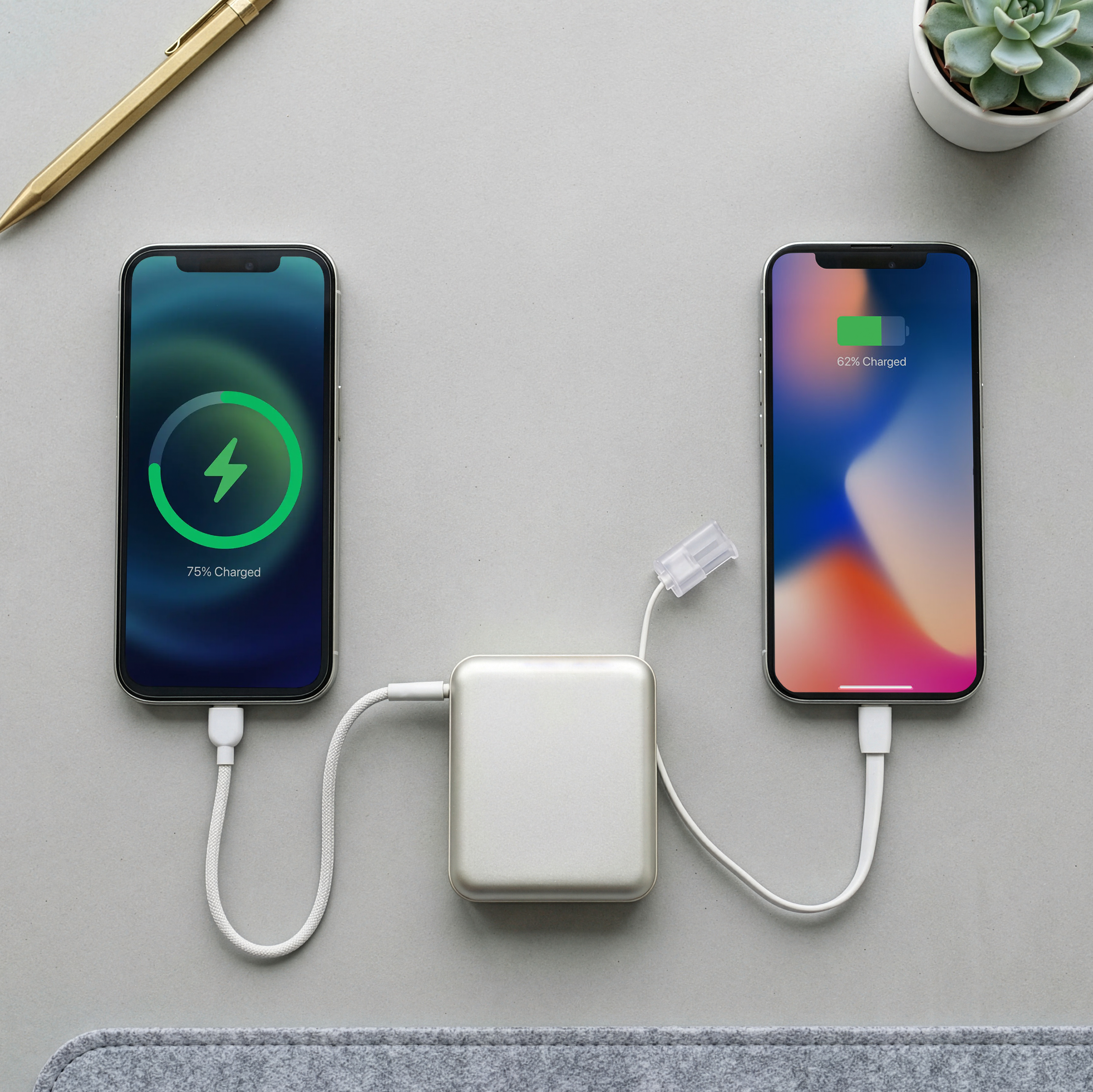 Compactus 10 Wireless Powerbank with Built-in Cable