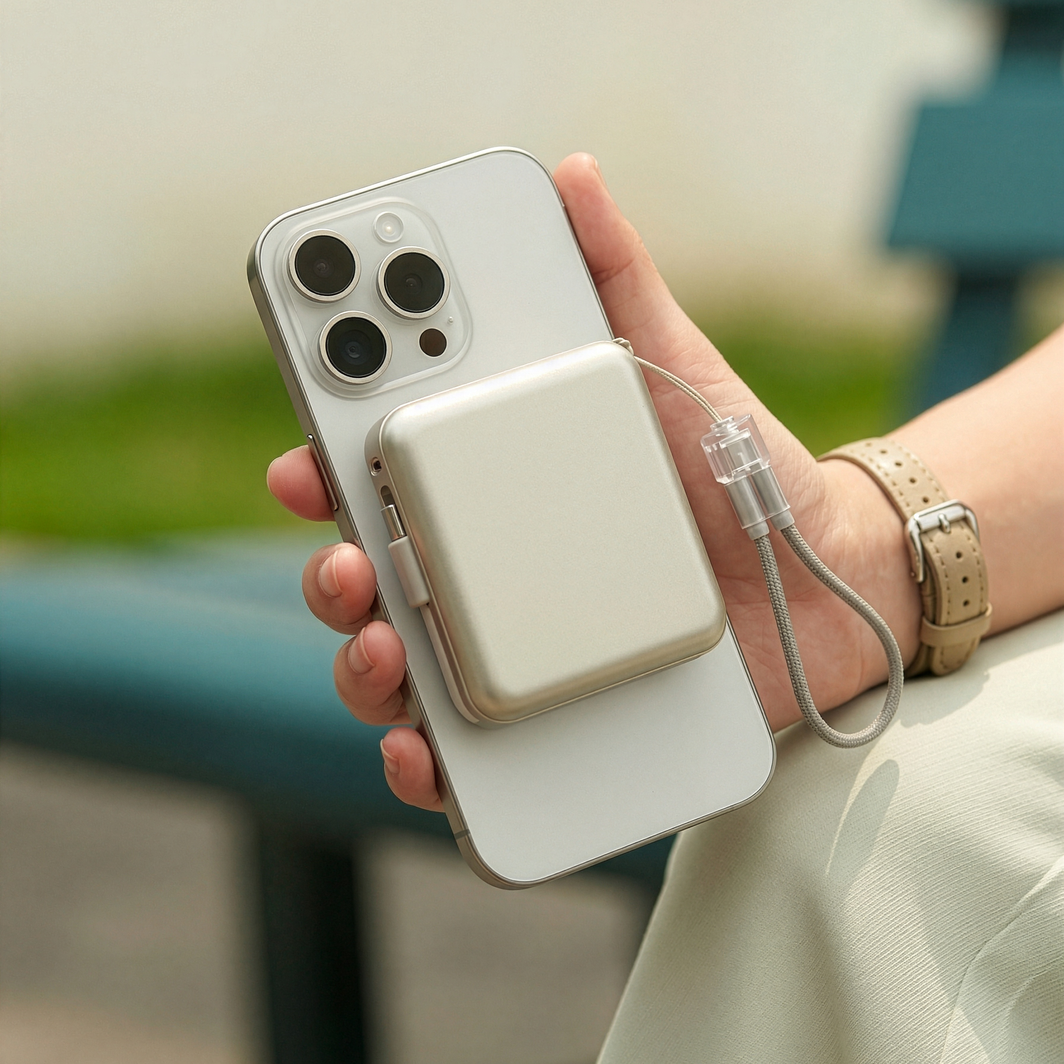Compactus 10 Wireless Powerbank with Built-in Cable
